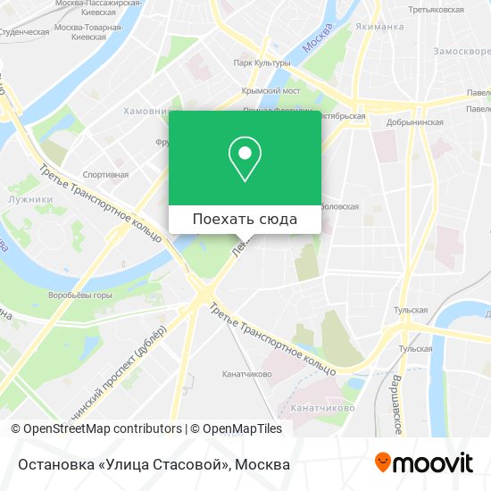 Карта Остановка «Улица Стасовой»