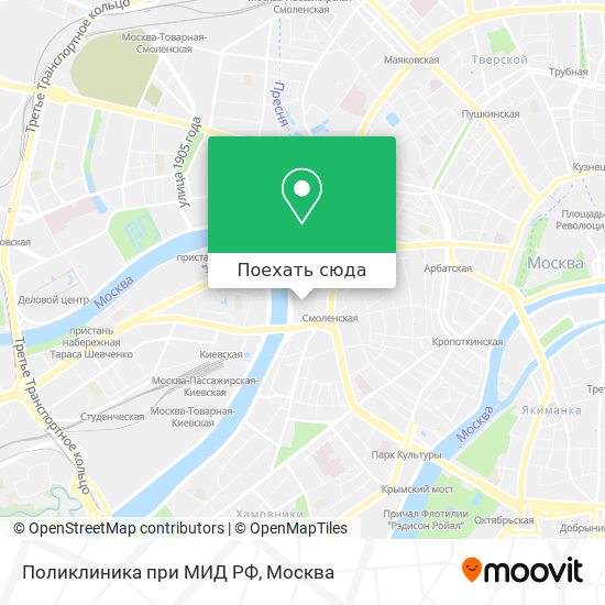 Карта Поликлиника при МИД РФ