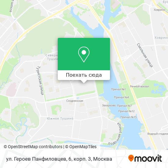 Карта ул. Героев Панфиловцев, 6, корп. 3