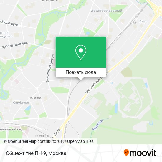 Карта Общежитие ПЧ-9
