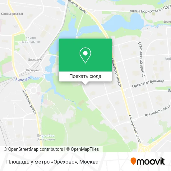 Карта Площадь у метро «Орехово»