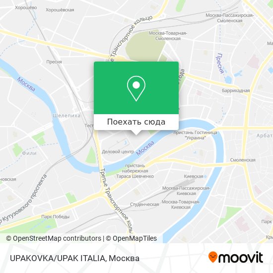 Карта UPAKOVKA/UPAK ITALIA