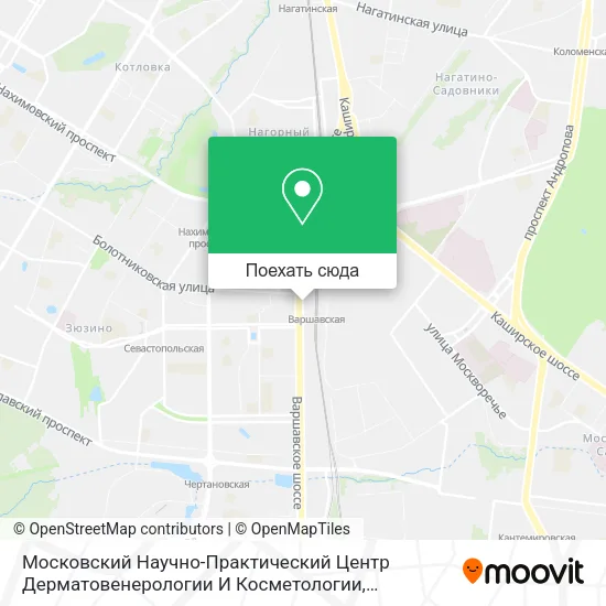 Карта Московский Научно-Практический Центр Дерматовенерологии И Косметологии, Департамент Здравоохранения