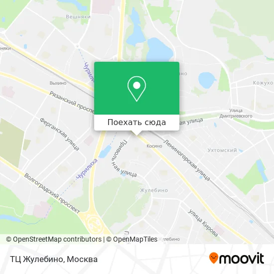 Карта ТЦ Жулебино
