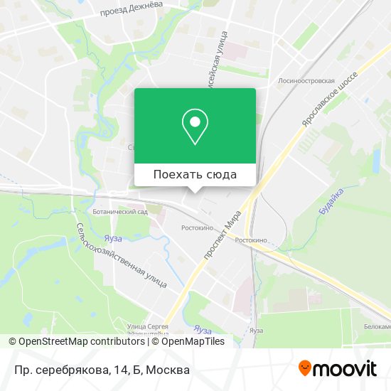 Карта Пр. серебрякова, 14, Б