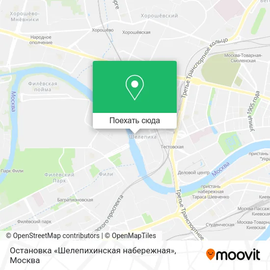 Карта Остановка «Шелепихинская набережная»