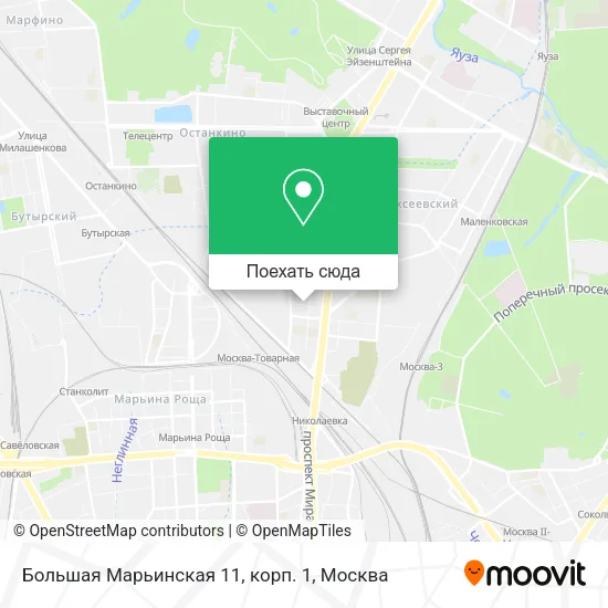Карта Большая Марьинская 11, корп. 1