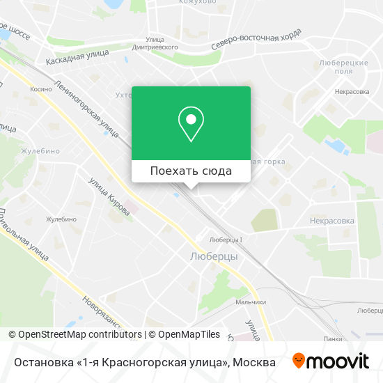 Карта Остановка «1-я Красногорская улица»