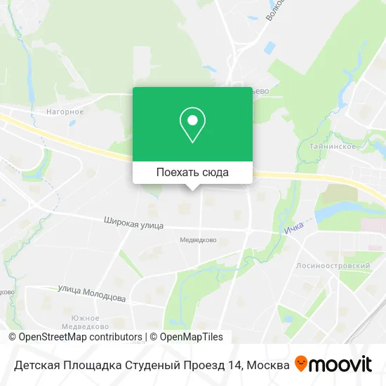 Карта Детская Площадка Студеный Проезд 14
