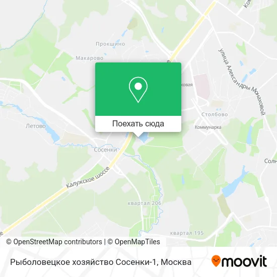 Карта Рыболовецкое хозяйство Сосенки-1