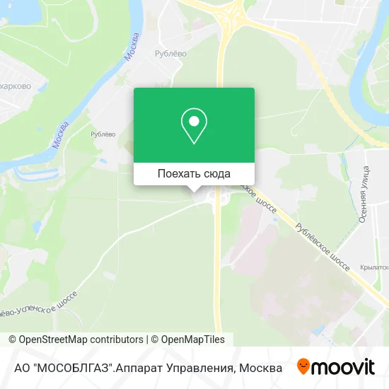 Карта АО "МОСОБЛГАЗ".Аппарат Управления