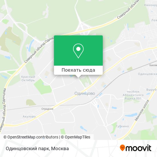 Карта Одинцовский парк