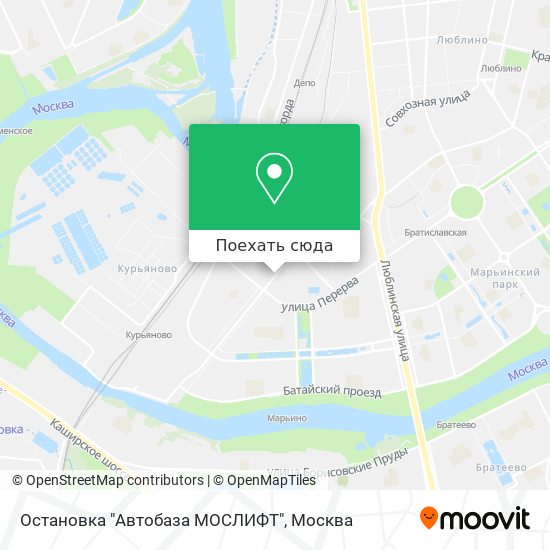 Карта Остановка "Автобаза МОСЛИФТ"