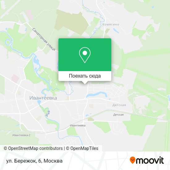 Карта ул. Бережок, 6