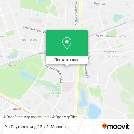 Карта Ул Реутовская д 12 к 1