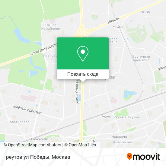 Карта реутов ул Победы