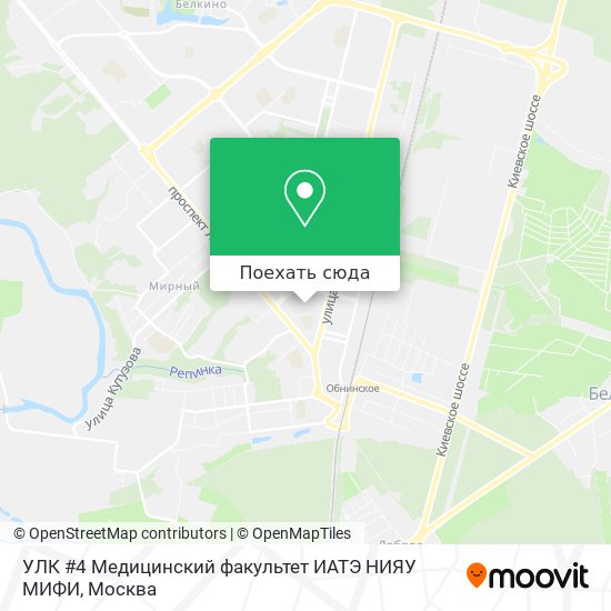 Карта УЛК #4 Медицинский факультет ИАТЭ НИЯУ МИФИ