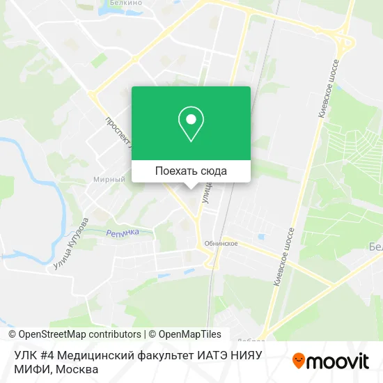 Карта УЛК #4 Медицинский факультет ИАТЭ НИЯУ МИФИ