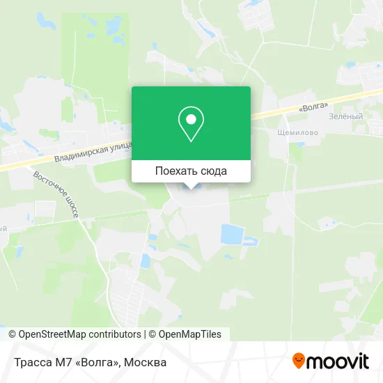 Карта Трасса М7 «Волга»
