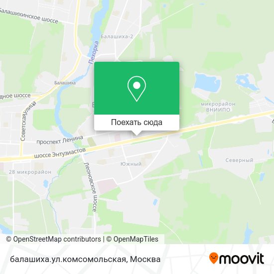 Карта балашиха.ул.комсомольская