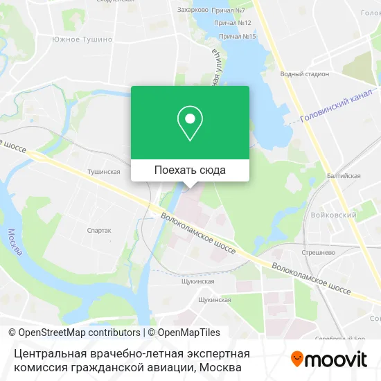 Карта Центральная врачебно-летная экспертная комиссия гражданской авиации