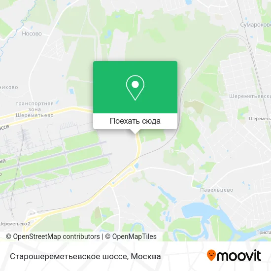 Карта Старошереметьевское шоссе