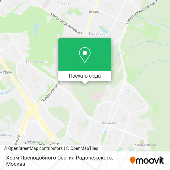 Карта Храм Преподобного Сергия Радонежского