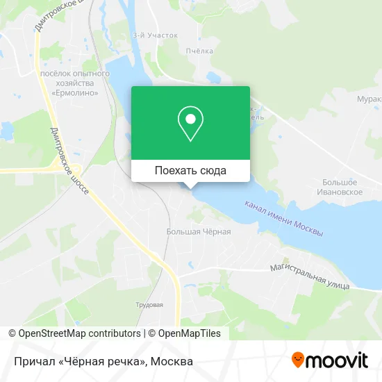 Карта Причал «Чёрная речка»