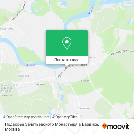 Карта Подворье Зачатьевского Монастыря в Барвихе