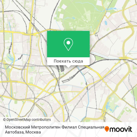 Карта Московский Метрополитен Филиал Специальная Автобаза