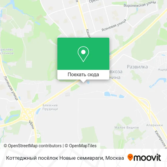 Карта Коттеджный посёлок Новые семивраги