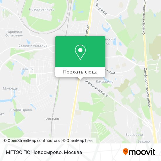Карта МГТЭС ПС Новосырово