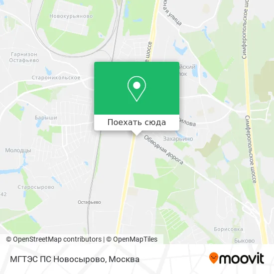 Карта МГТЭС ПС Новосырово