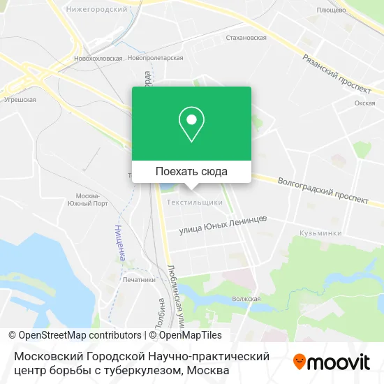 Карта Московский Городской Научно-практический центр борьбы с туберкулезом