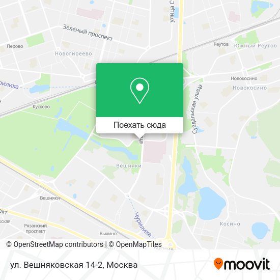 Карта ул. Вешняковская 14-2
