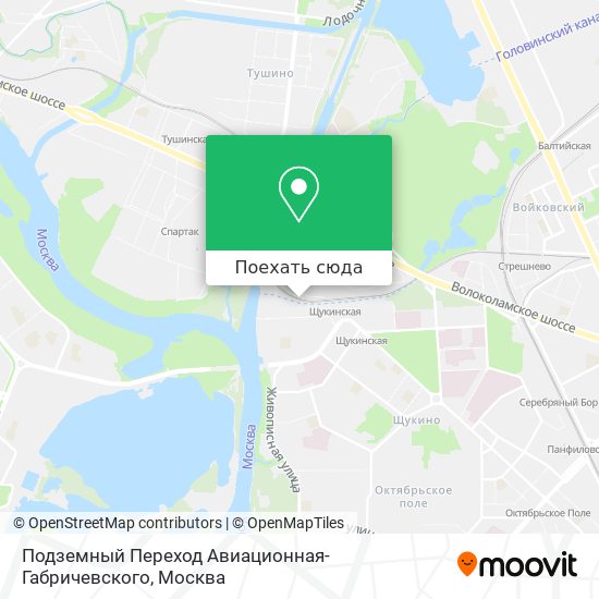 Карта Подземный Переход Авиационная-Габричевского