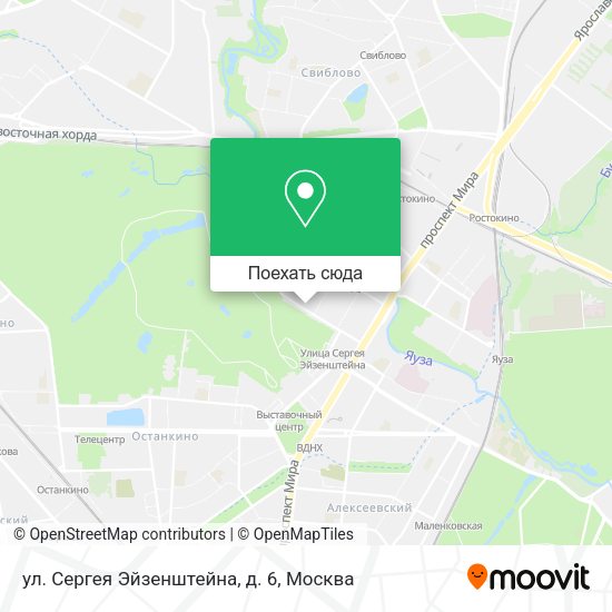 Карта ул. Сергея Эйзенштейна, д. 6