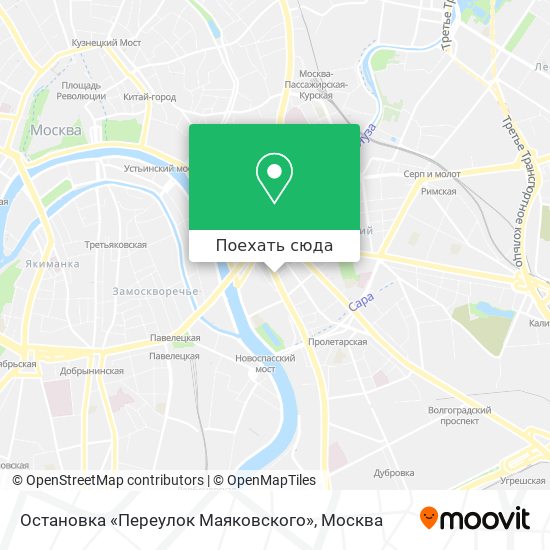 Карта Остановка «Переулок Маяковского»