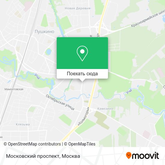 Карта Московский проспект