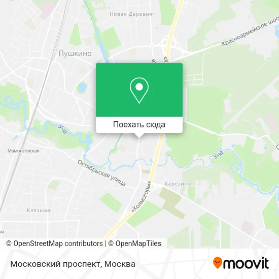 Карта Московский проспект