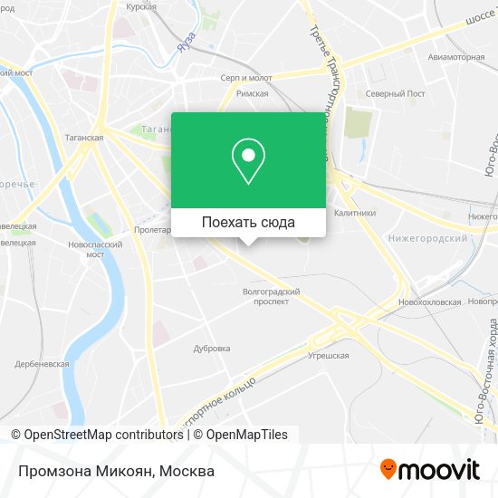 Карта Промзона Микоян