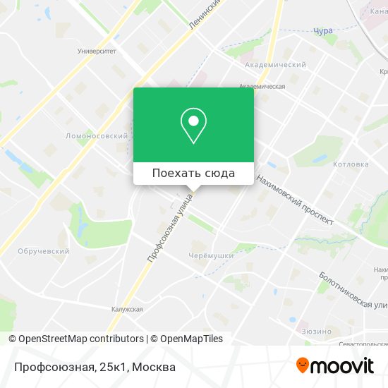 Карта Профсоюзная, 25к1