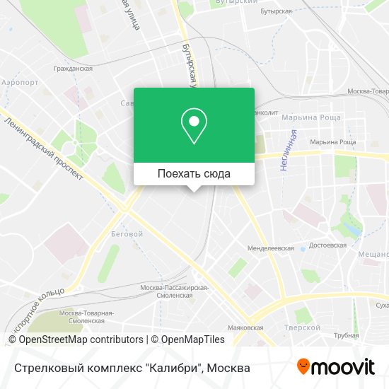 Карта Стрелковый комплекс "Калибри"
