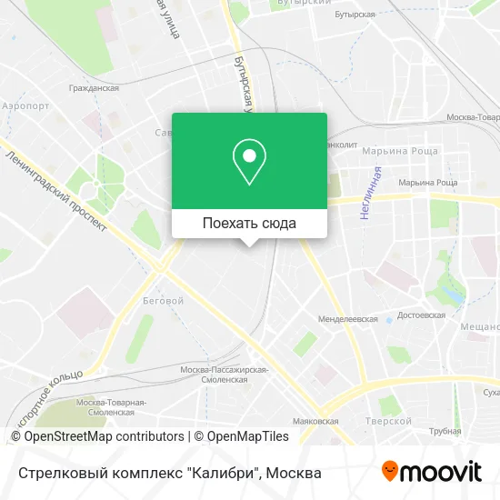 Карта Стрелковый комплекс "Калибри"