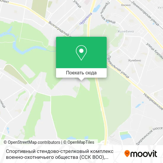 Карта Спортивный стендово-стрелковый комплекс военно-охотничьего общества (ССК ВОО)