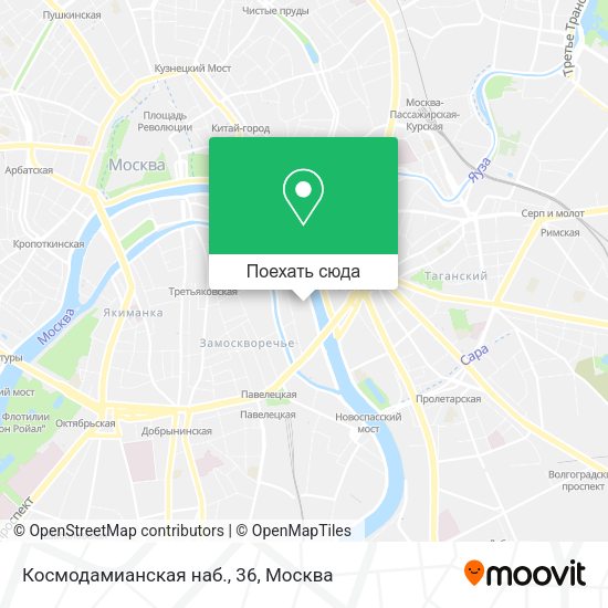 Карта Космодамианская наб., 36