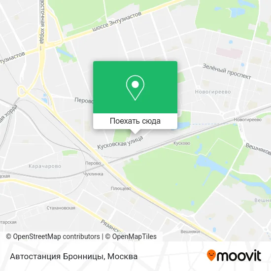 Карта Автостанция Бронницы