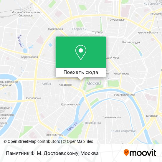 Карта Памятник Ф. М. Достоевскому