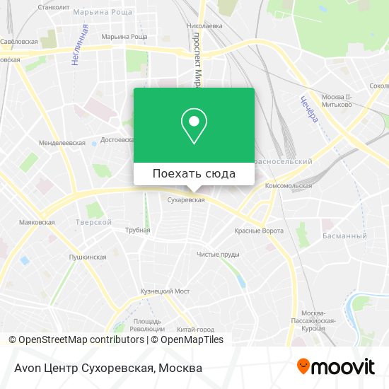 Карта Avon Центр Сухоревская