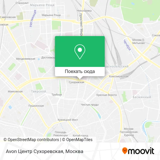 Карта Avon Центр Сухоревская